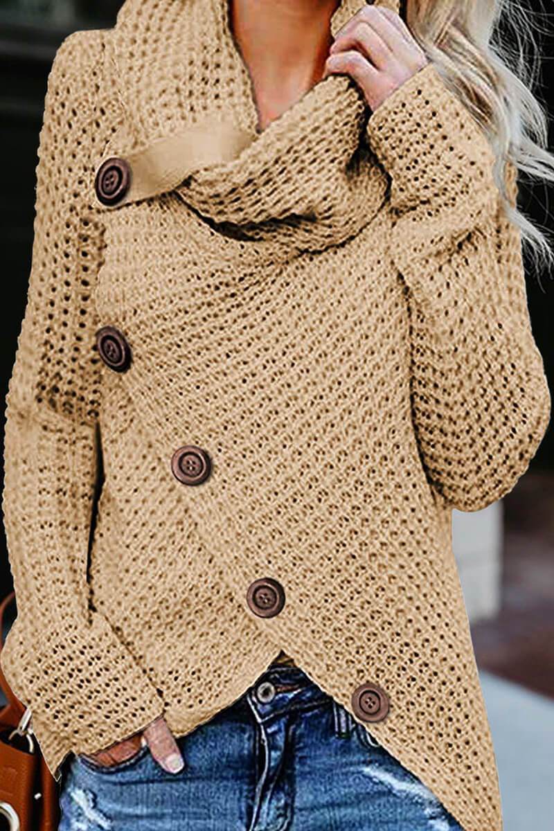 Irregular Winter Shawl Sweater