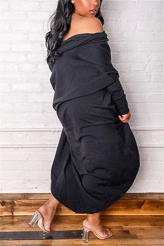 Sexy Fashion Long Sleeve Loose Dress