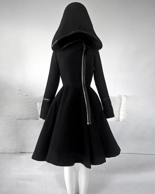 Free-shipping-online-clothing-black-panel-zip-dress-202400333172