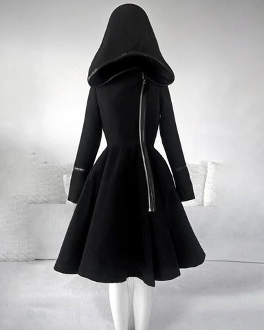 Free-shipping-online-clothing-black-panel-zip-dress-202400333172