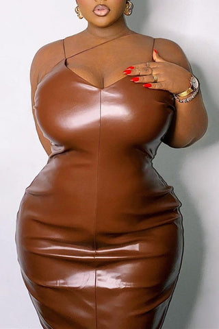 Online-clothing-plus-size-cami-midi-dresses-bag-hip-slit-sling-leather