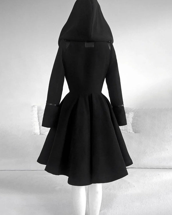 Free-shipping-online-clothing-black-panel-zip-dress-202400333172