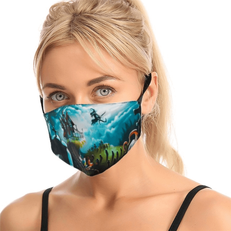 Fashion Halloween Print Face Protection