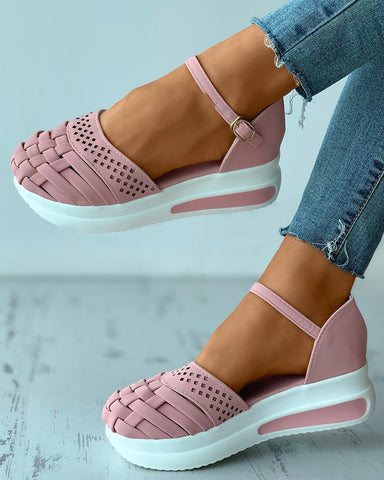 braided-hollow-out-ankle-strap-flatform-shoes