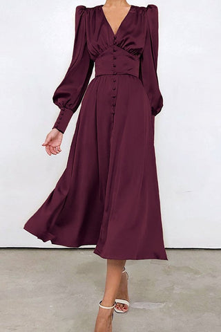 Lust or Love Puff Sleeve Maxi Dress