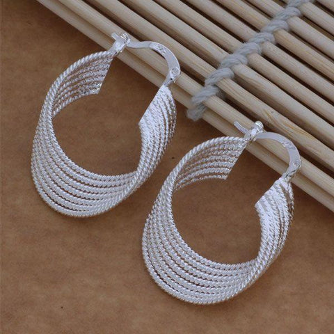 925 Twisted Sterling Silver Earrings