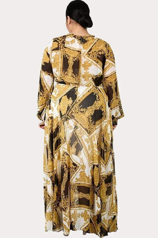 Autumn Fashion V-neck Printed Dresses