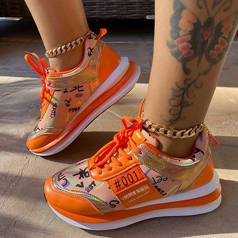 rodress-freeshipping-shoes-personalized-graffiti-stitching-orange-sneakers