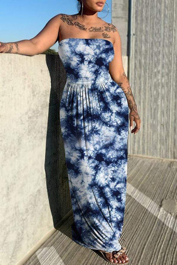 Free-shipping-online-clothing-sale-long-sleeveless-casual-tie-dye-bandeau-casual-wear-dress-01019