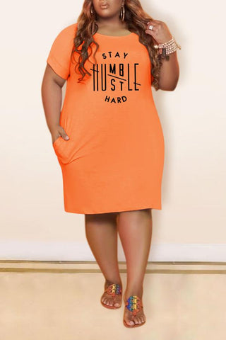 Free-shipping-online-clothing-sale-plus-size-short-sleeve-casual-slogan-round-neck-casual-wear-dress-01181