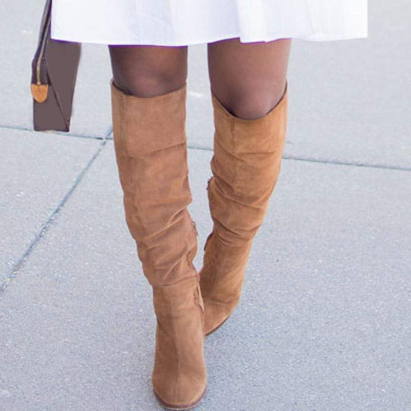 Solid Color High Boots