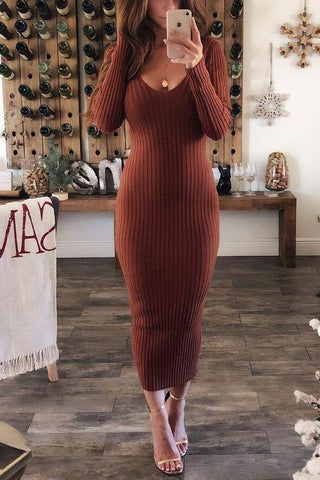 Sexy Fashion Long Sleeve Dress