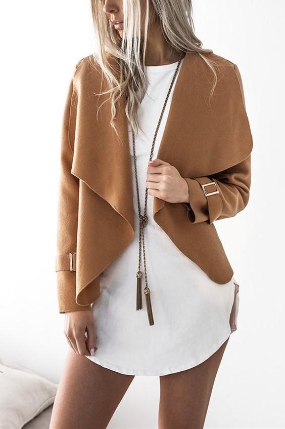 Autumn Fashion Lapel Coat Top