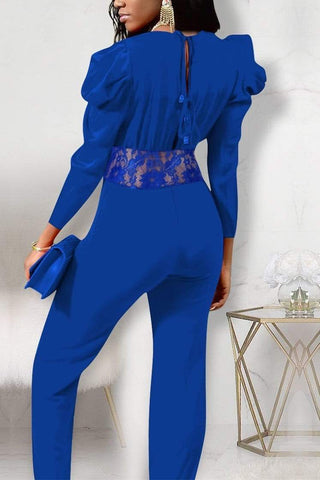 Fashion Elegant V-neck Lace Jumpsuit