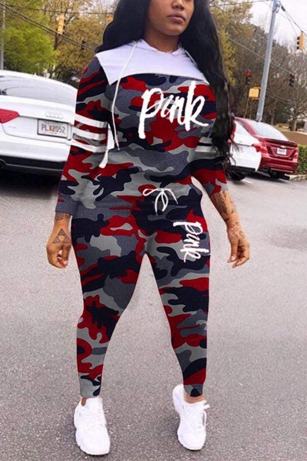 Fashion Camouflage Printing Hooded Suit
