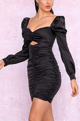 Fashion Long Sleeve Cutout Dress