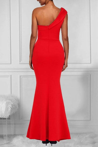 Elegant One Shoulder Bodycon Dress