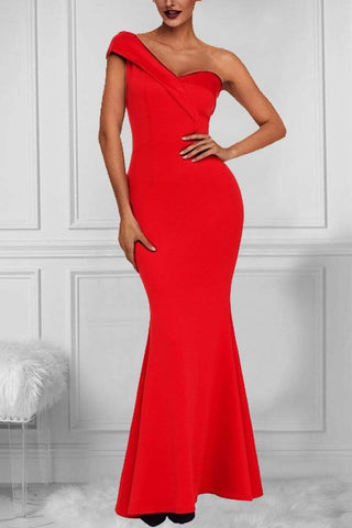 Elegant One Shoulder Bodycon Dress