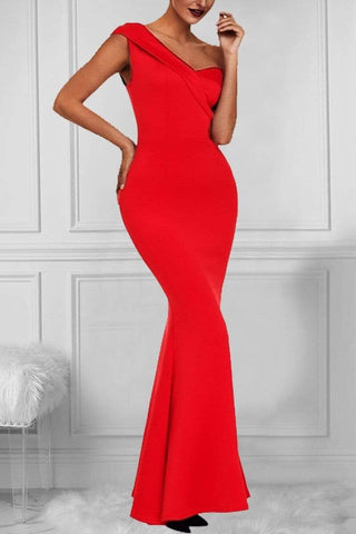 Elegant One Shoulder Bodycon Dress