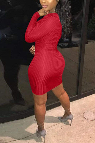 Sexy Long Sleeve Cutout Dress