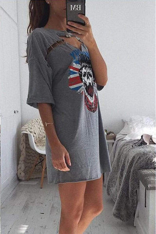 Casual Loose Printing Dress