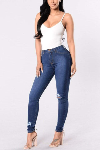 Fashion Casual Slim Denim Trousers