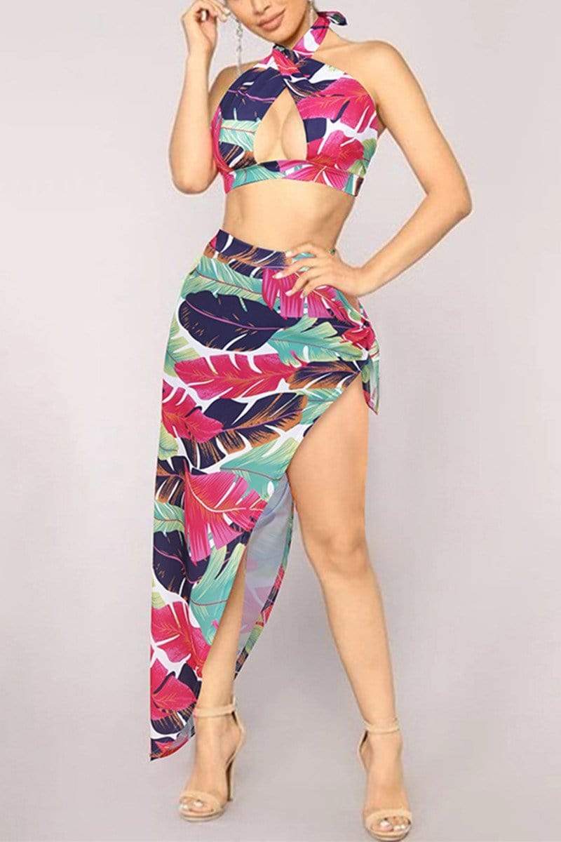 Sexy Fashion Print Swimsuit Set