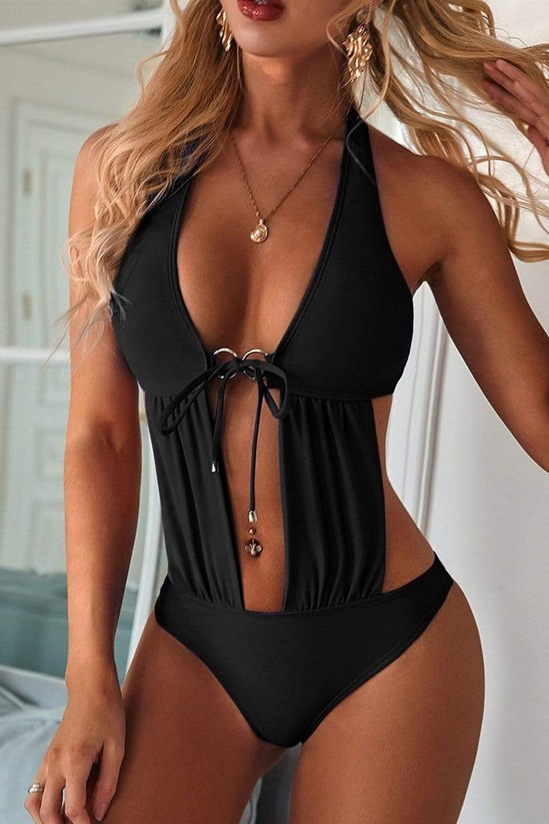 Sexy Sleeveless Lace-up Swimsuit