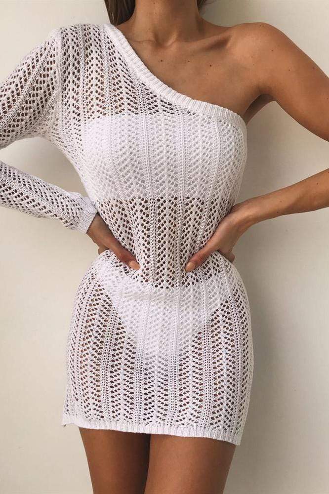 Sexy Single Sleeve Beach Dress