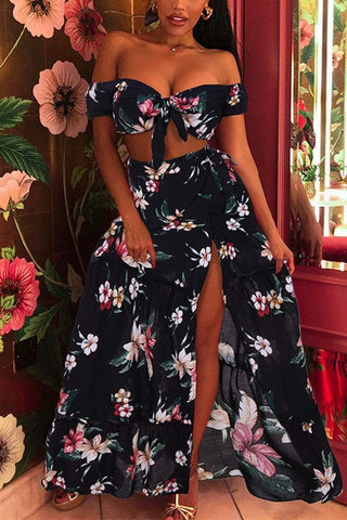 Sexy Fashion Print Skirt Set