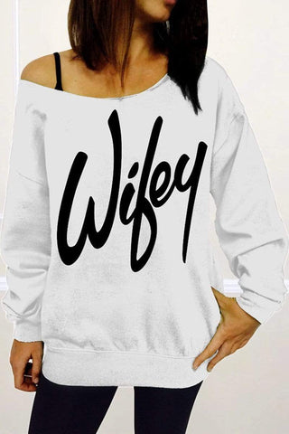 Casual Loose Letter Printed T-shirt