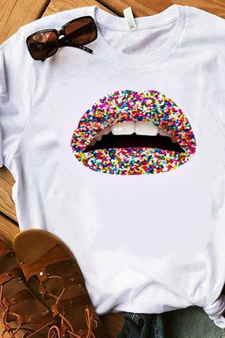 Fashion Lip Print T-Shirt