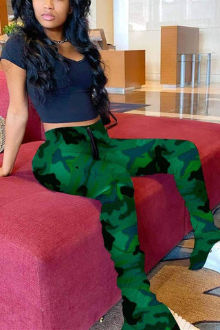 Fashion Camouflage Printed Trousers