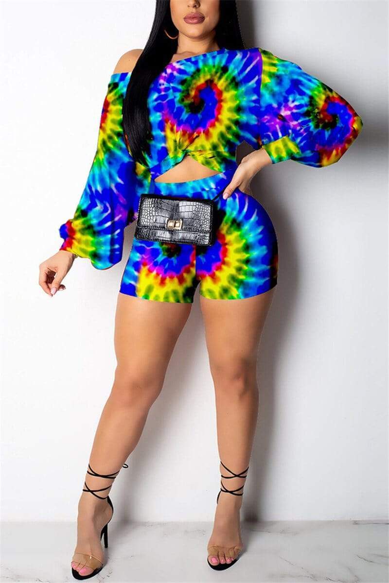 Trendy Sexy Tie-dye Printed Set