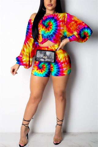 Trendy Sexy Tie-dye Printed Set