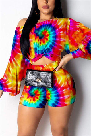 Trendy Sexy Tie-dye Printed Set