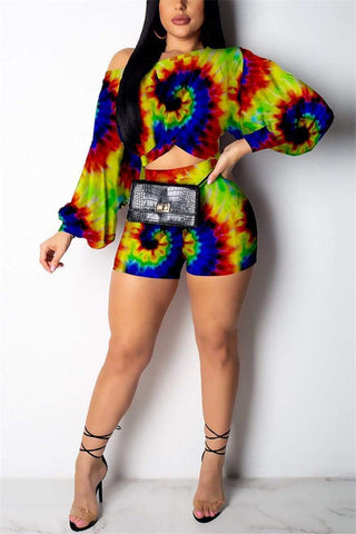 Trendy Sexy Tie-dye Printed Set