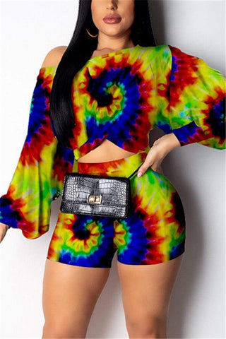 Trendy Sexy Tie-dye Printed Set