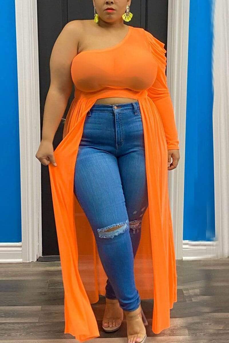 Sexy Single Sleeve Irregular Top