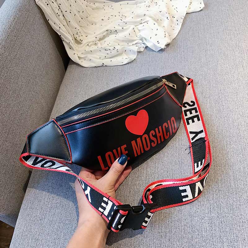 Fashion Printed Zipper Design Crossbody Bag