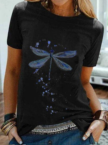 Cotton-Blend Casual Graphic Shirts & Tops