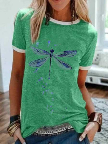 Cotton-Blend Casual Graphic Shirts & Tops