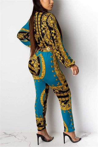 Fashion Digital Print Multicolor Jumpsuit