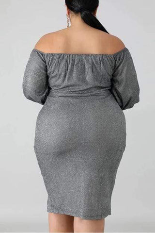 Fashion Strapless Slit Sexy Dress
