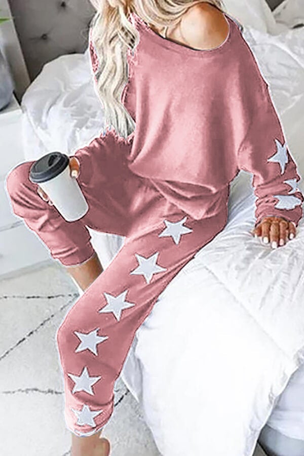 Fashion Casual Star Print Two Piece