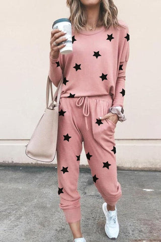 Fashion Casual Regular Print Two Piece