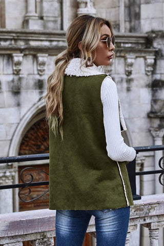 Fashion Casual Suede Lapel Vest Coat