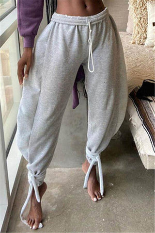Fashion Casual Regular Solid Color Sportswear Trousers