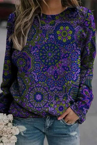 Fashion Casual Regular Print Sweatshirt