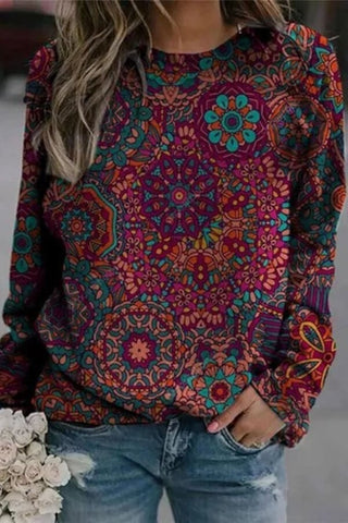 Fashion Casual Regular Print Sweatshirt